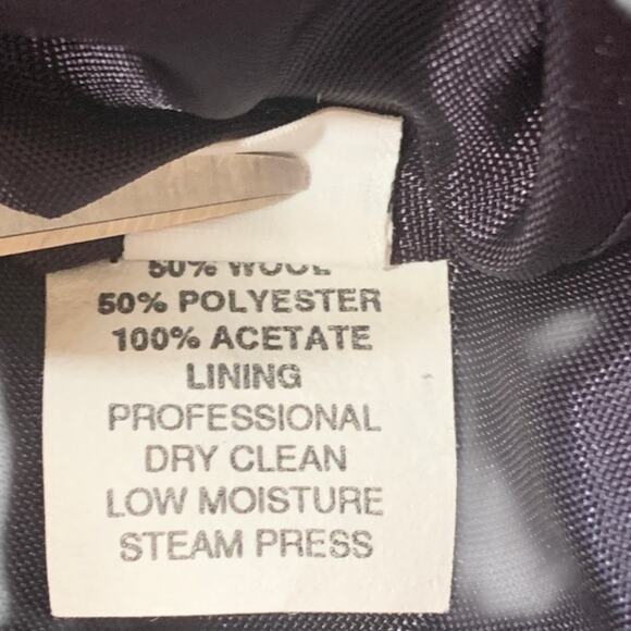 Vintage 90s Petite Green Navy Blue Plaid Wool Blazer Jacket Gold Buttons Preppy - Picture 9 of 11